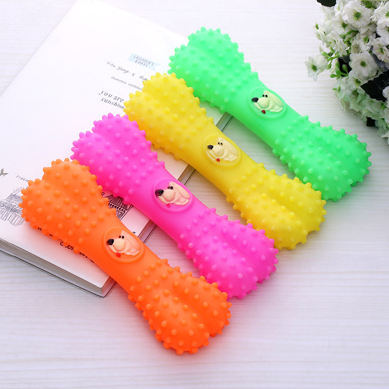 Fábrica al por mayor juguete para mascotas flor hueso resistente a mordeduras sonido molar vinilo juguete peluche Golden Retriever perro juguete