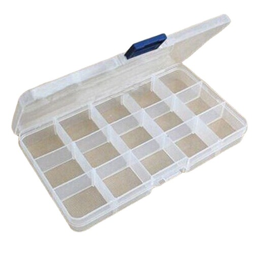 Transparent storage box plastic storage box storage box jewelry box tool box storage 10 grid 15 grid 24 grid organizing box