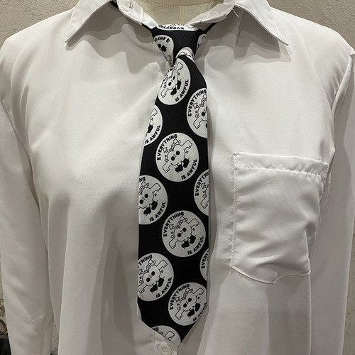 Homemade small tie ins short cartoon floral print retro chiffon cute personality free tie jk female tie factory