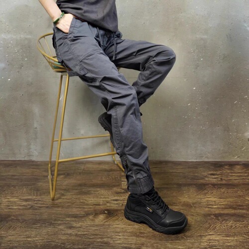 Spring and Autumn Winter Japanese Retro Work Pants for Men and Women Trend Brand Drawstring Pants Casual Large Size Small Foot Pants Versatile