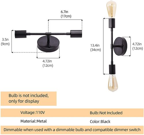 Industrial style wall lamp double-headed wall lamp American style hallway bedroom bathroom mirror headlight Amazon AliExpress cross-border exclusive supply