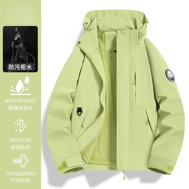 骆陀同款户外冲锋衣女通用防风防水保暖外套三合一射击登山服男|undefined