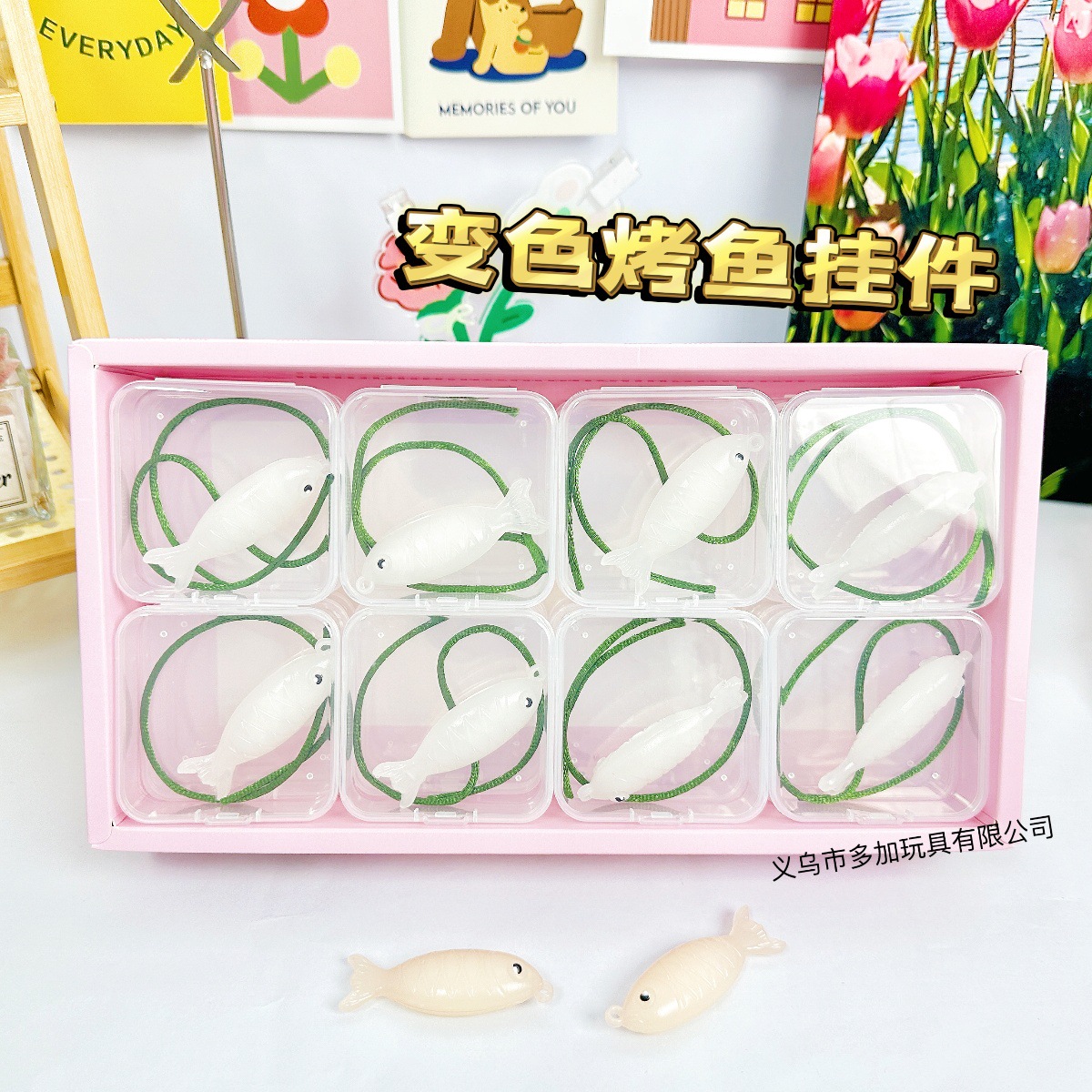 B pato colorido, pato asado luminoso con caja de almacenamiento, accesorios de resina Diy, llavero, parche de refrigerador, juego de moda, colgante de mochila escolar