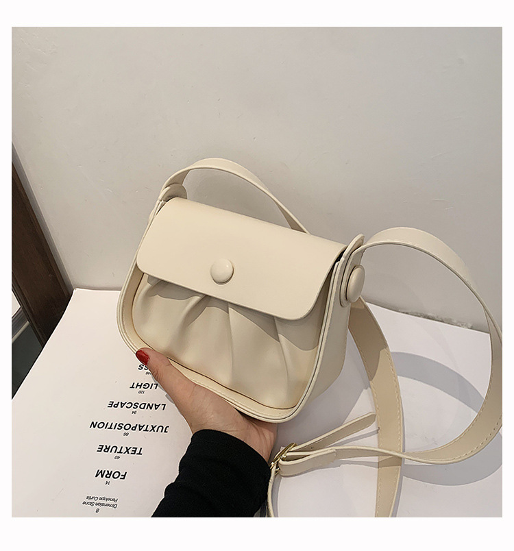 Wholesale Solid Color Shoulder Crossbody Saddle Bag Nihaojewelry display picture 50