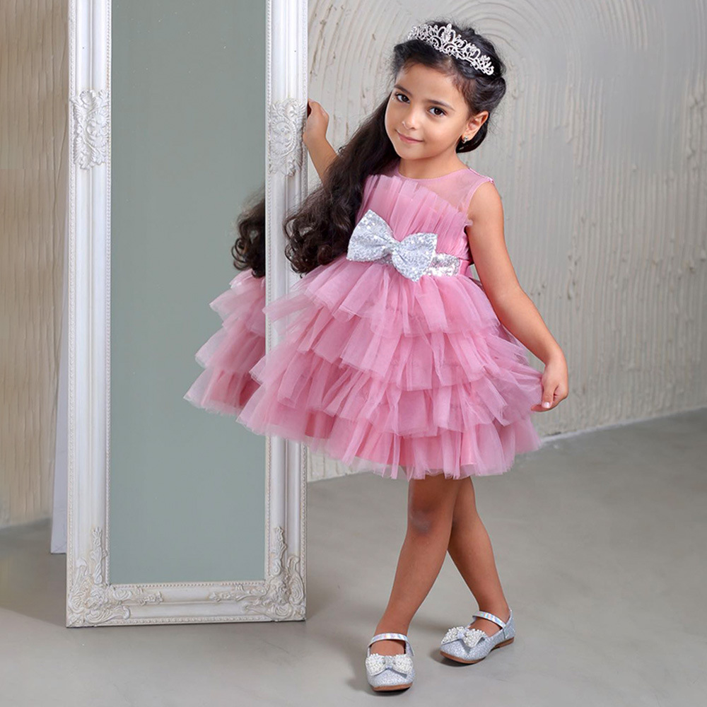 Vestido transfronterizo de Bebé y Niño pettiskirt vestido de bebé de un año de edad vestido de cumpleaños vestido de princesa occidental