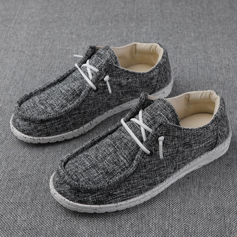 Cross-border 's Best-selling Canvas Loafers For Men, Flat Casual Couple's Slip-on Cloth Shoes, Trendy And In Stock_vogvips.com