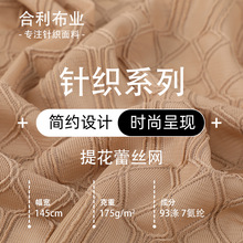 175G镂空网纱布提花蕾丝网针织面料 春夏透气童装时装男装面料