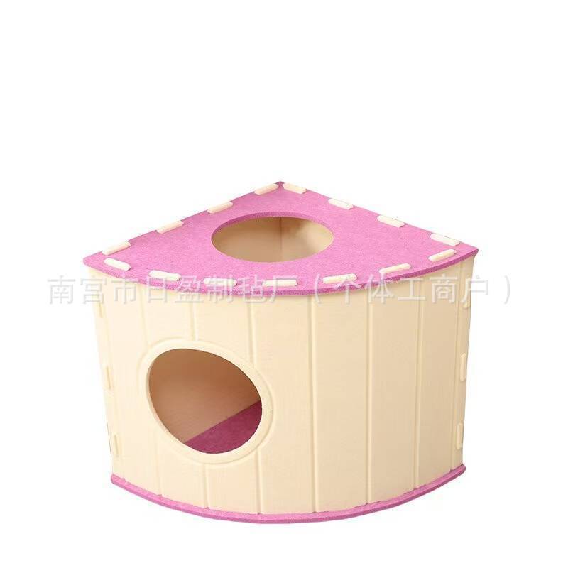 新品毛毡扇形拐角猫窝猫别墅四季通用封闭式大号多猫保暖防抓宠物|undefined