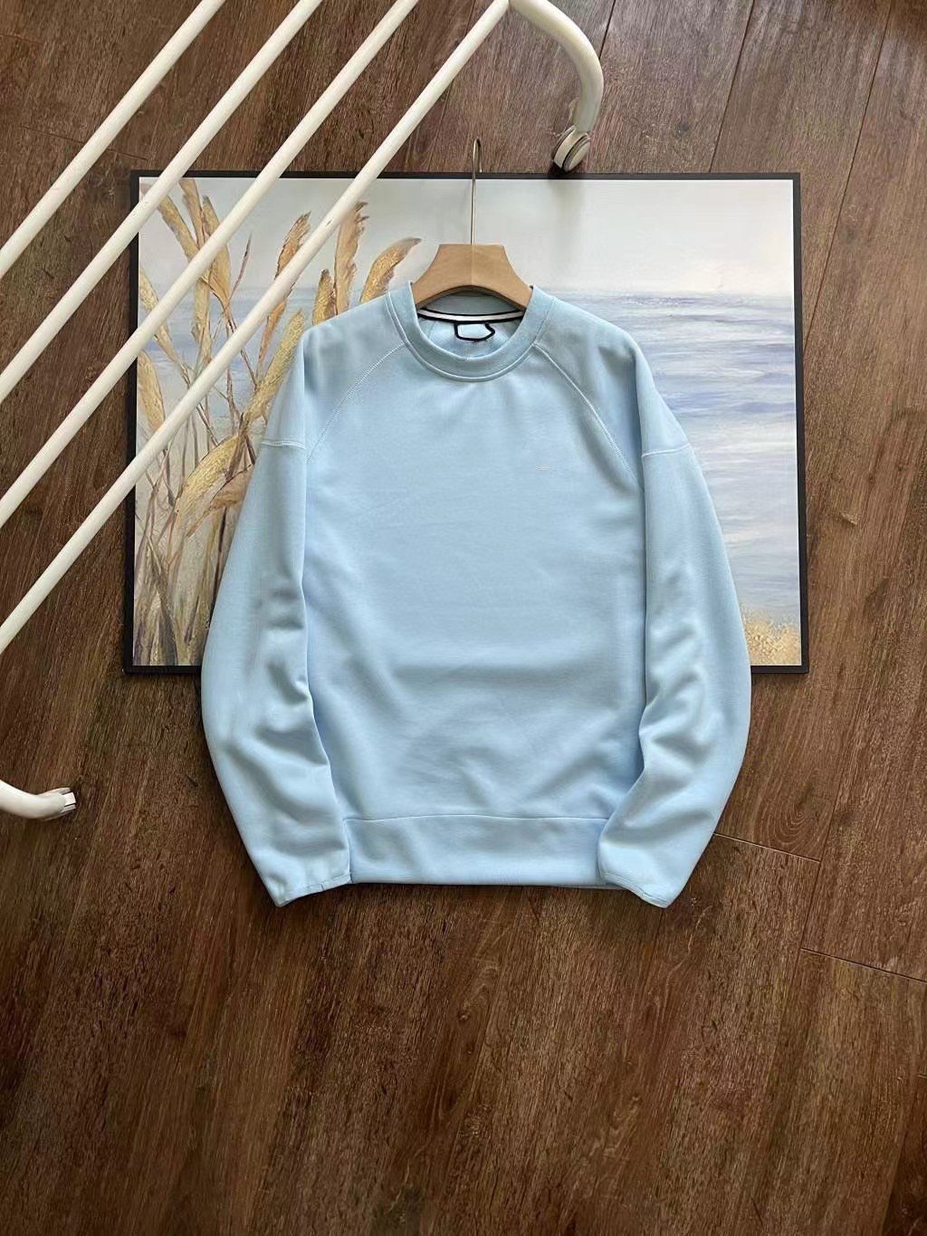 Other Crewneck Sweater Loose Fit Light Blue