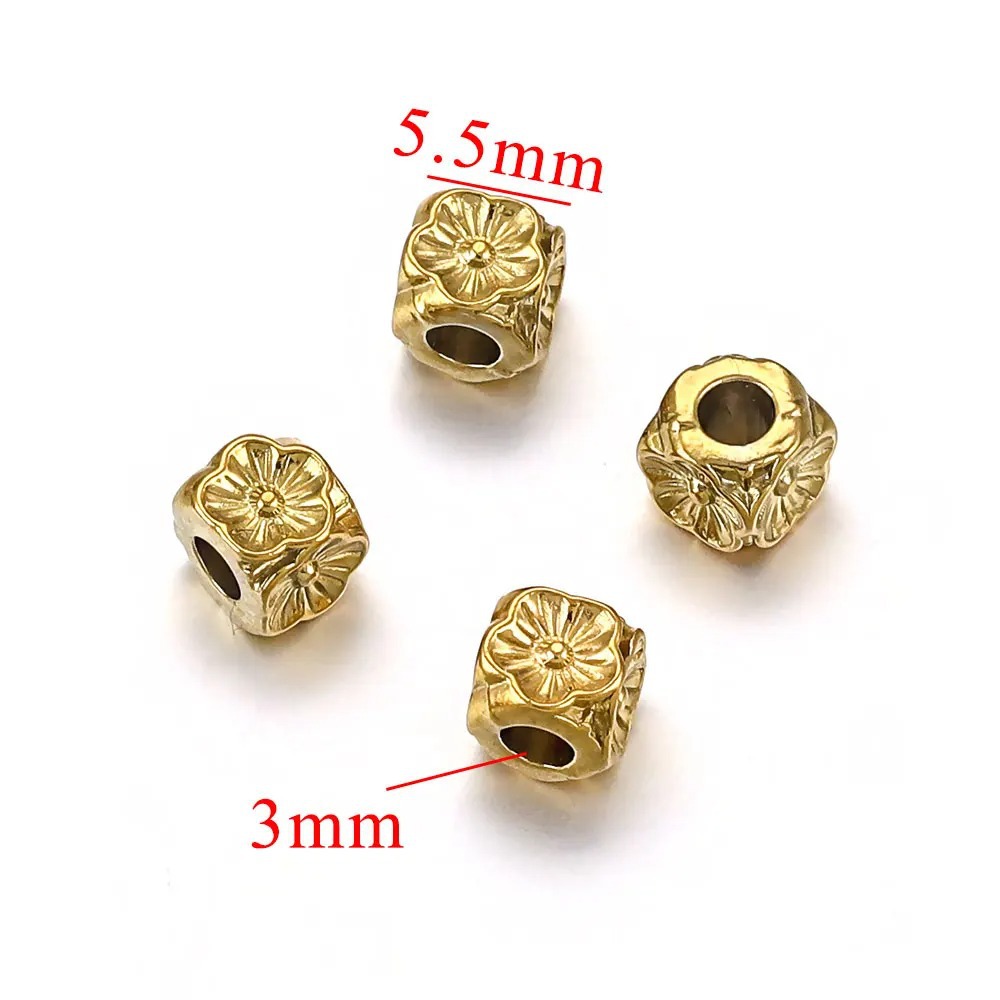 Acero de titanio fundido amor amor intercalador accesorios de joyería pulsera cuentas arco cuentas de cráneo accesorios de joyería DIY