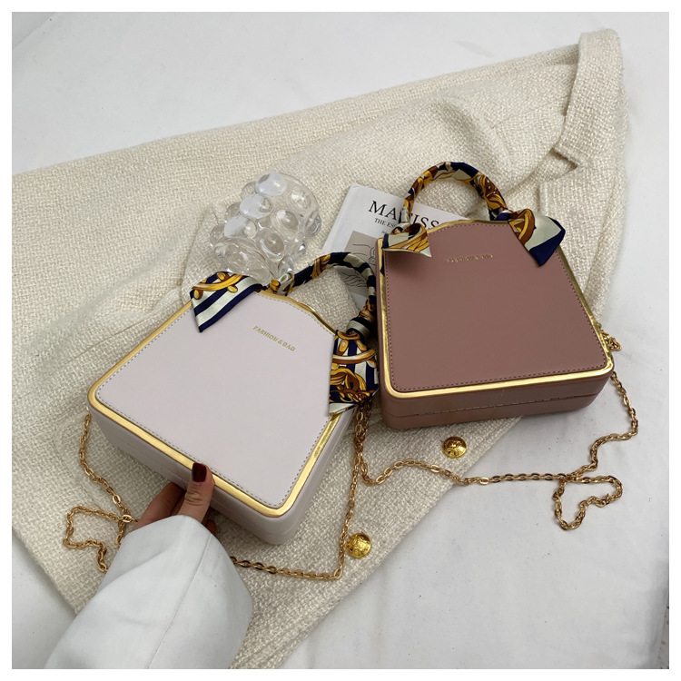 Single Shoulder Strap Strap Type Square Bag Bags Type Pu Leather Material Solid Color Pattern Small Pu Leather Fashion Square Bag