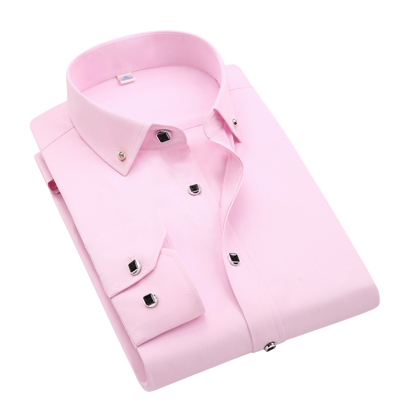 Camisas de hombre para primavera y verano, camisas de manga larga de alta gama para hombres de negocios para ir al trabajo, tela Oxford, cómodas, modernas y transpirables