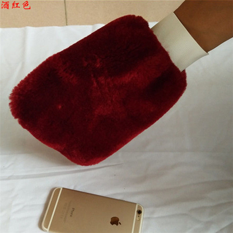 双面羊绒洗车手套汽车美容擦车打蜡清洁手套加绒加厚羊毛手套