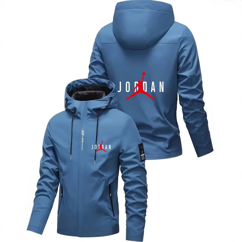 2026 Large Size Men's Jordan Jacket, Outdoor Windproof and Waterproof Hooded Jacket, Popular Model on Meike