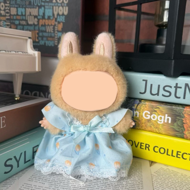 Labubu ベビー服、ラブ服、ぬいぐるみビニール座りパーティー、第一世代、第二世代、第三世代のスカートスーツに適しています。