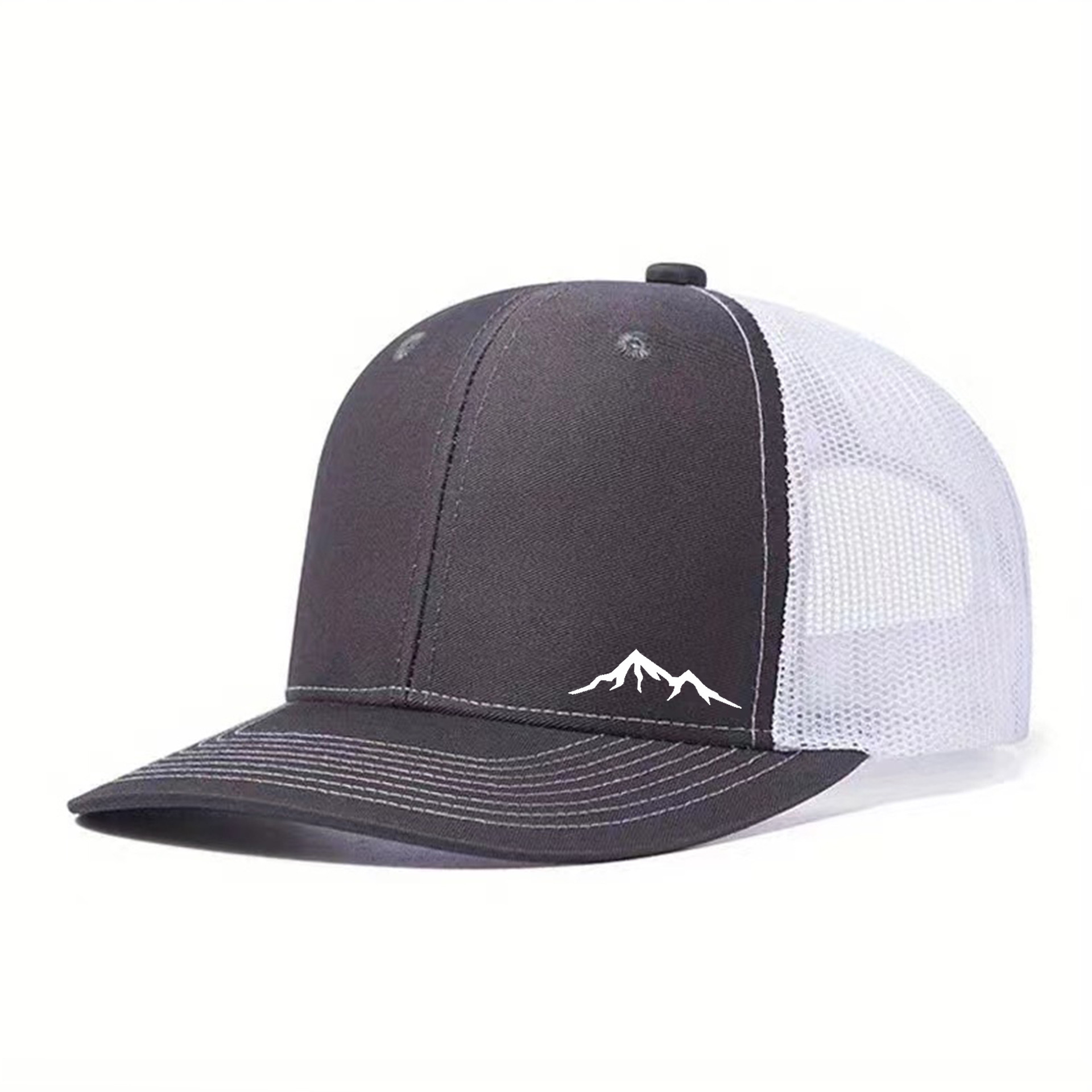 Baseball Cap Snow Mountain Style Flat Brim Richardson Trucker Hat_voghion.com