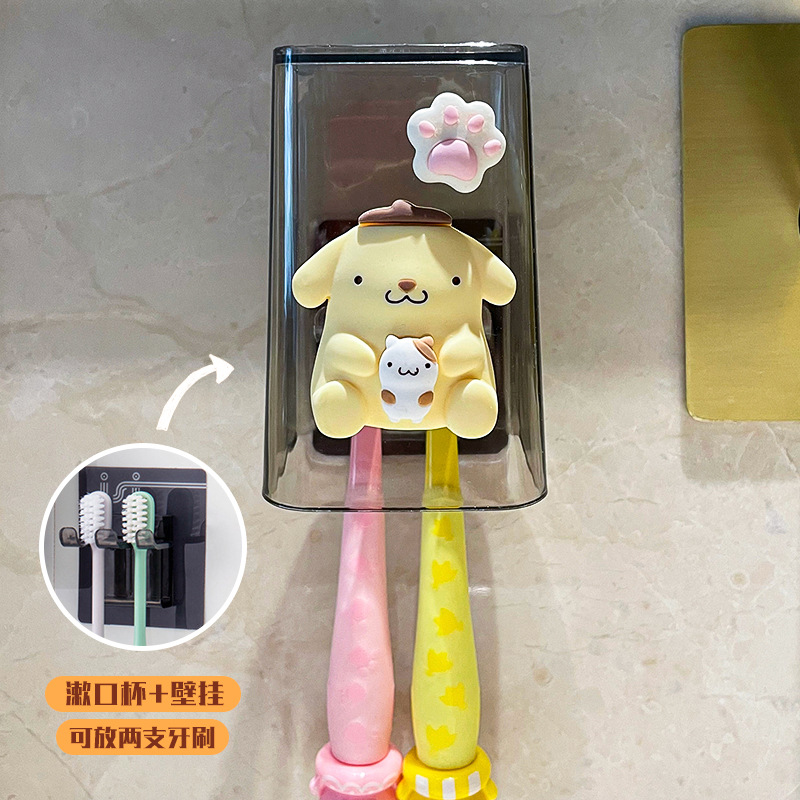 Niños creativo pasta de dientes exprimidor lindo cepillo de dientes taza de almacenamiento rack ponche libre perezoso pasta de dientes traje de lavado