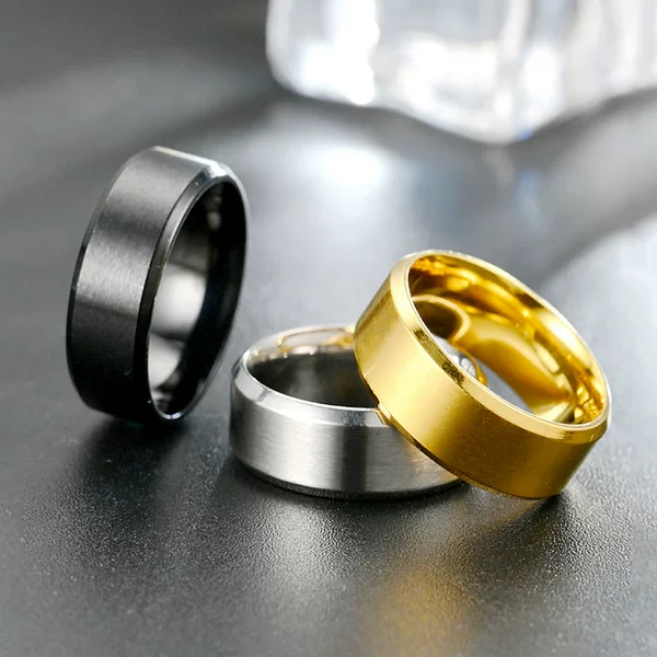 Cross-Border European and American Popular Titanium Steel Frosted Ring Plain Stainless Steel Men's Ring Ring Amazon Jewelry Wholesale