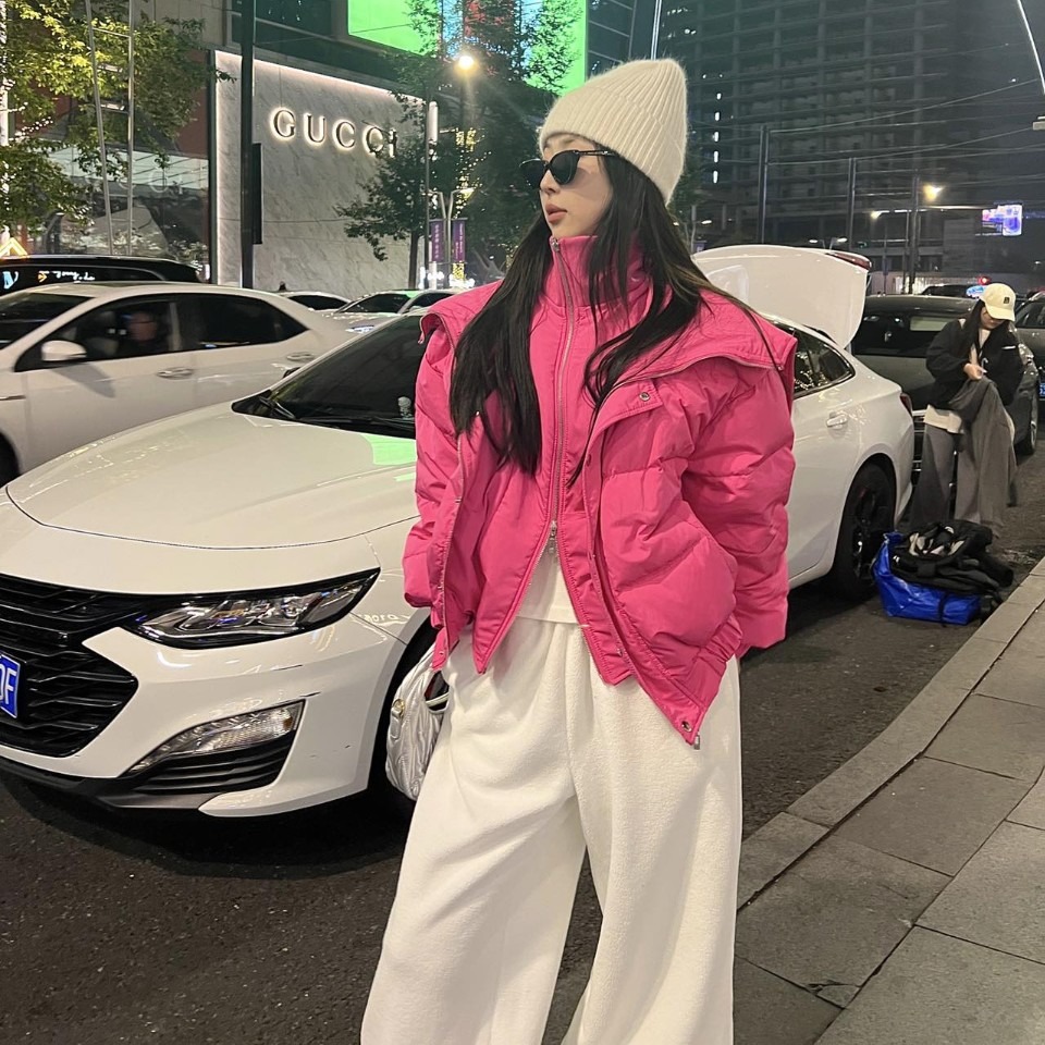 天使之翼羽绒服女短款2025冬季新爆款高领防风加厚双拉链门襟休闲