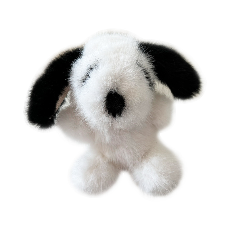Lindo llavero de piel sintética de visón, colgante de peluche para mochila con forma de cachorro, adorno para bolso estilo Chanel, muñeco adorable y versátil.