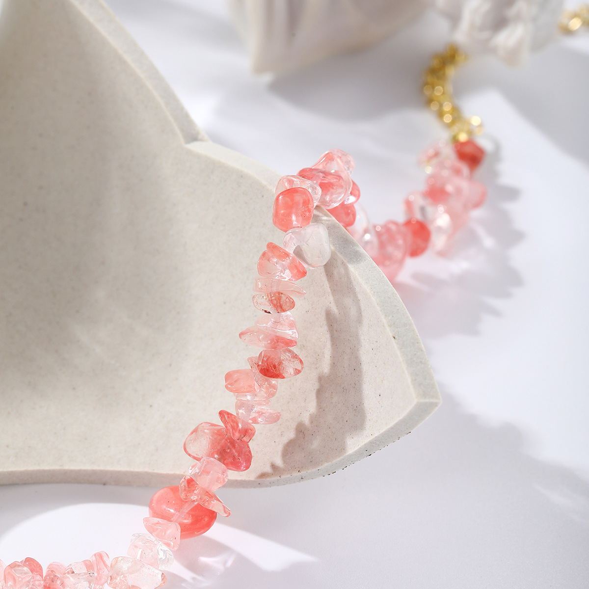 jewelry Bohemian colored gravel bracelet jewelry natural stone bracelet_voghion.com