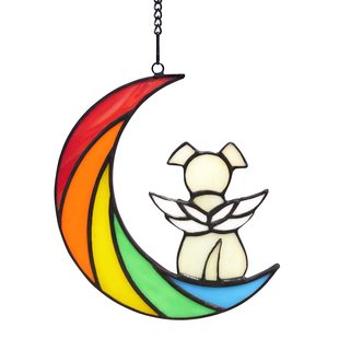 Cross Border Color Acrylic Cat Dog Memorial Gift Rainbow Bridge Pet Lost Memorial Gift Window Pendant