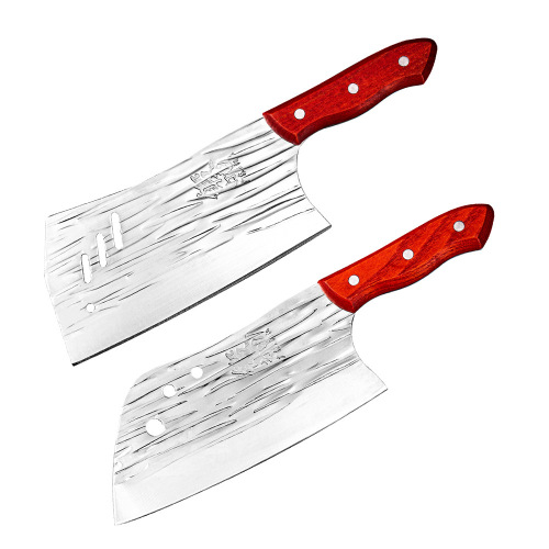 Longquan chef's knife with thick pure hand-forged bone cutting knife, all-in-one backbone bone knife, traveling street vendor knife