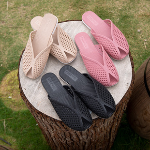 [Drop Shipping] Slippers for Women's Summer Internet Celebrity Ins Half-Cap Toe Fish Mouth Indoor and Outdoor Lazy Non-Slip Soft-Soled Sandals for Outer Wear
