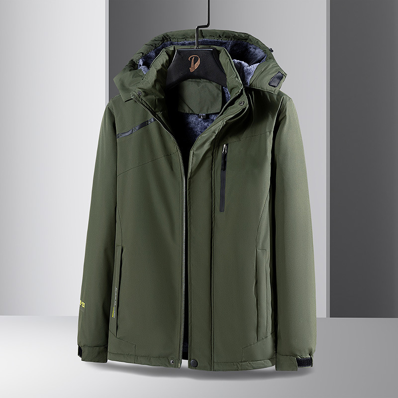 Abbigliamento maschile per uomo, abbigliamento da alpinismo per esterni ispessito, giacca per mezza età e anziani, antivento e caldo, può essere riqualificato_voghion.com