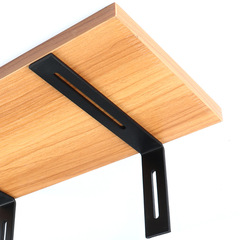 Black 5mm thick long hole 90-degree angle iron adjustable L-shaped fixed bracket shelf support stand