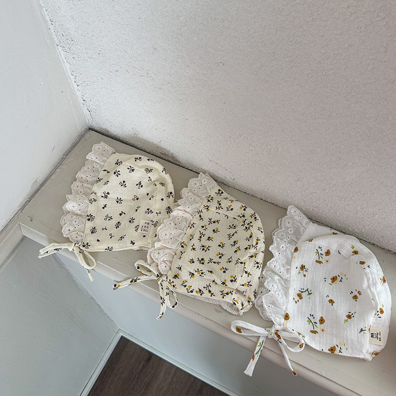 Sombrero de bebé de encaje francés vintage primavera princesa de encaje sombrero de corte para bebés pequeños sombrero solar