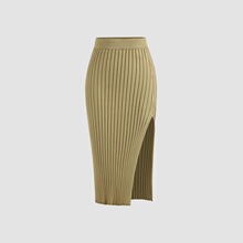 C 45221 High Waist Slit Skirt ��������ȹ ŷ������羳����ѷ