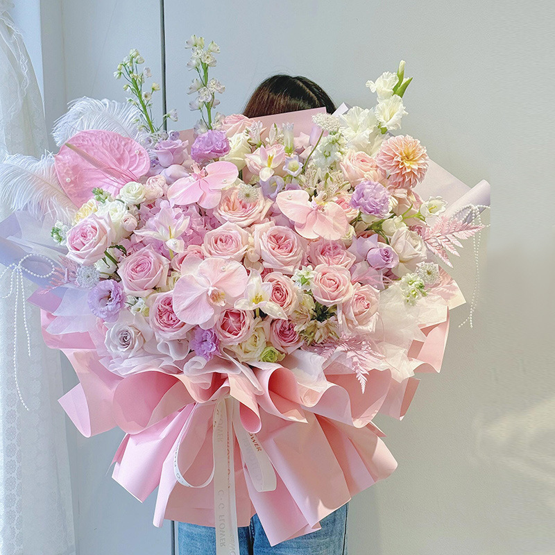 [사랑이 가득] 호접란 핑크 리치 믹스 라지 부케