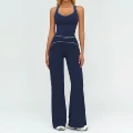 7028 vest + 7028-2 wide-leg pants—badge blue