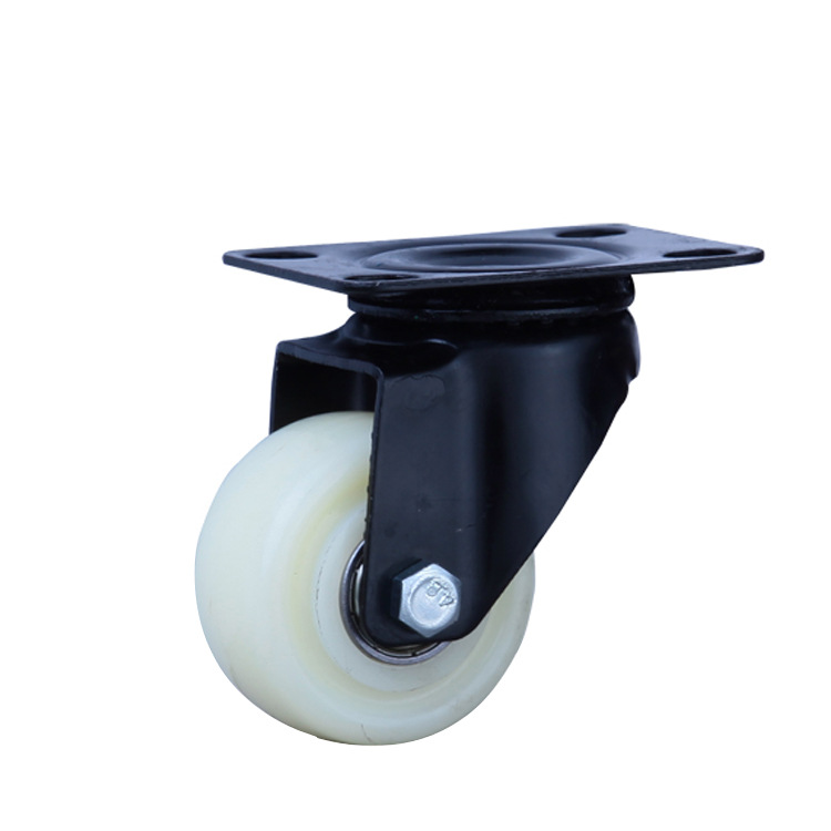 1.5寸金钻pvc滑轮万向轮商用耐磨工业轮子2寸家用滚轮3寸脚轮静音