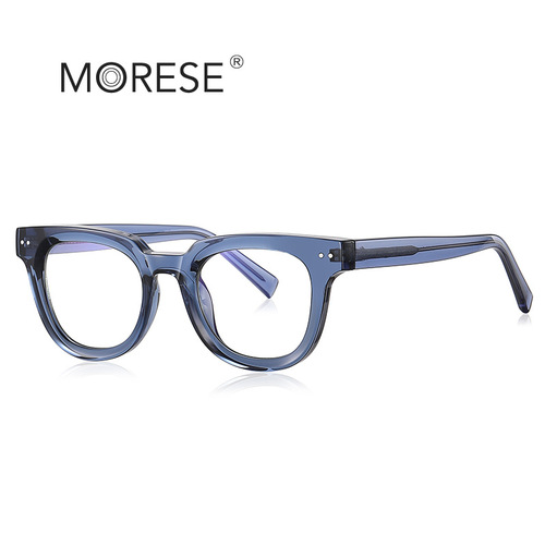Retro Korean flat mirror simple rivet anti-blue light glasses men's 2120 imitation plate material propionic acid CP ferrule optical frame
