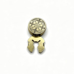 乌龟扣装饰扣 button cover 刻蚀雕花装饰 黄铜电镀