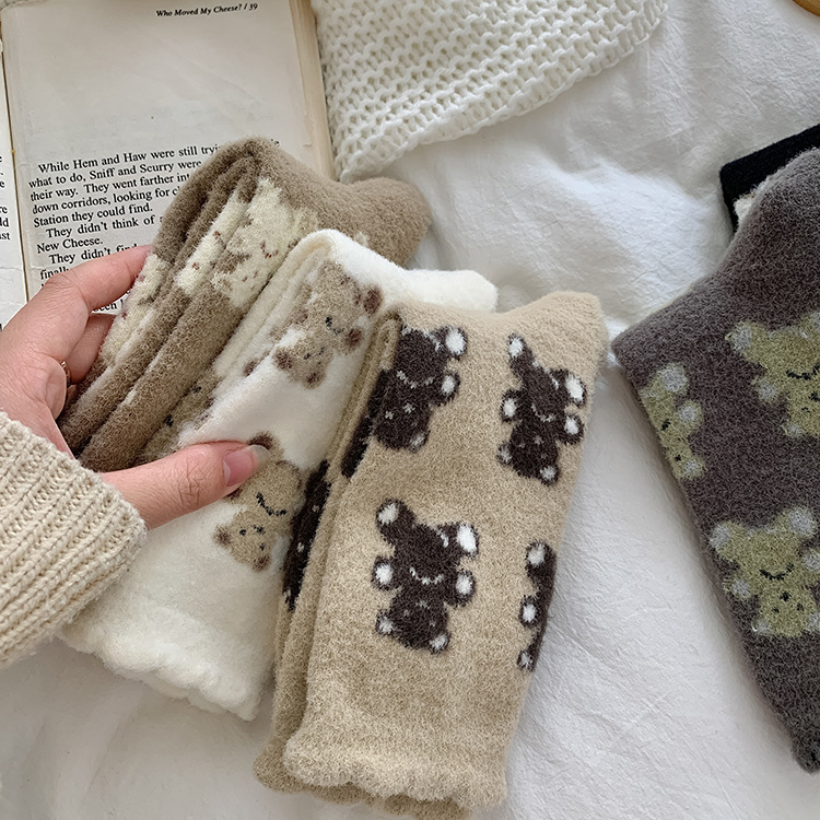 Holiday, Daily Occasion Cute Sweet Women's Bear Polyester Ankle Socks A Pair