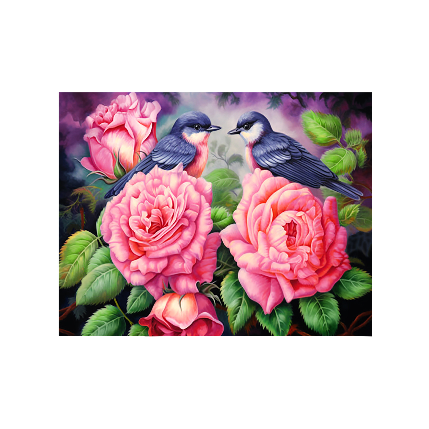 [Algodón importado] Mona Lisa real bordado de cruz, un nuevo bordado simple floral hecho a mano