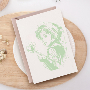 Creative Pattern Children Holding Flowers Template Cross-Border Dropshipping Hot-Selling Painting Hollow Template Wall Painting Journal Decoration Masking