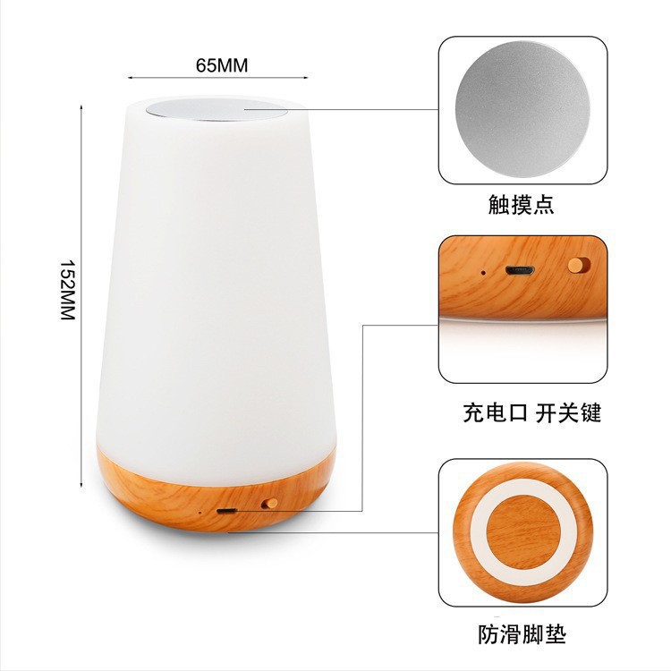 Regalos creativos Estrellas Luna Luz de noche Touch Tricolor Charge Atmosphere Light Dormitory Birthday Gift Light Night