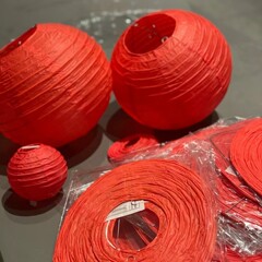 大紅紙提灯卸売り手作りdiyカラー発光古風花灯掛け飾り新年元宵節雰囲気配置