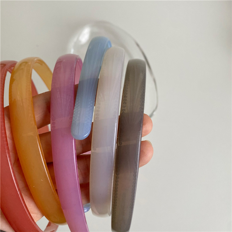 Simple Style Solid Color Arylic Hair Band display picture 4