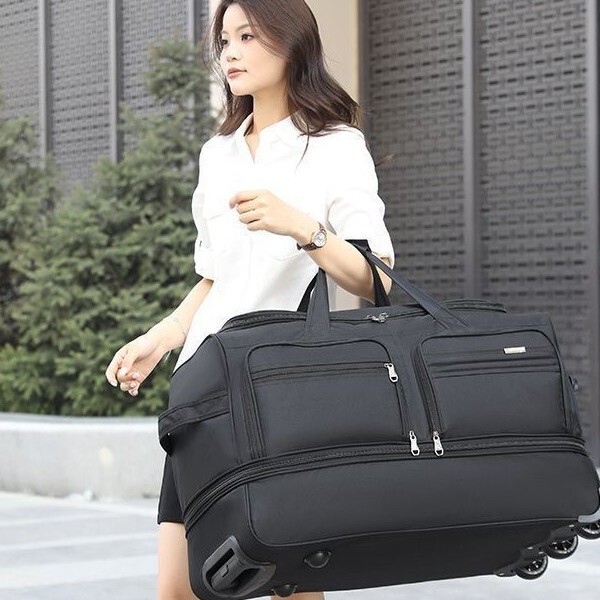 Large-Capacity Trolley Bag for Men and Women, Foldable for Travel, Moving, Work, Business Trips, Cross-Border Luggage, Waterproof Large-Capacity Trolley Bag for Men and Women, Foldable for Travel, Moving, Work, Business Trips, Cross-Border Luggage, Waterproof