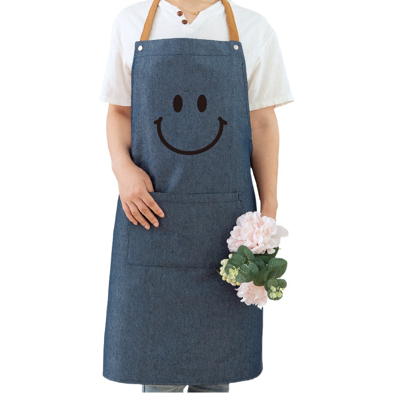 Delantal sin mangas cocina del hogar anti-incrustante y a prueba de aceite lindo estilo japonés coreano cocina Mono para adultos y mujeres ropa de trabajo de moda