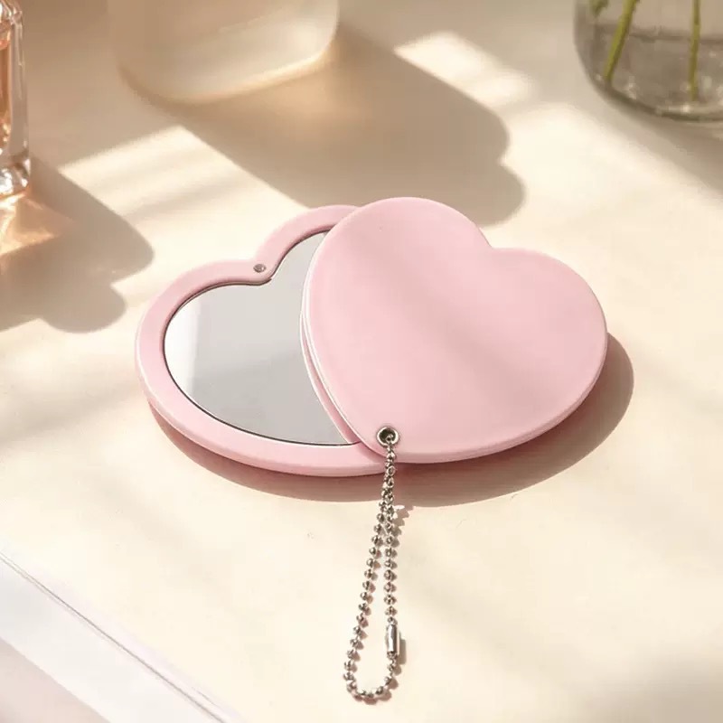 Rotar el amor mini portátil espejo de doble cara espejo de alta definición del dormitorio de maquillaje espejo colgante espejo pequeño image 8