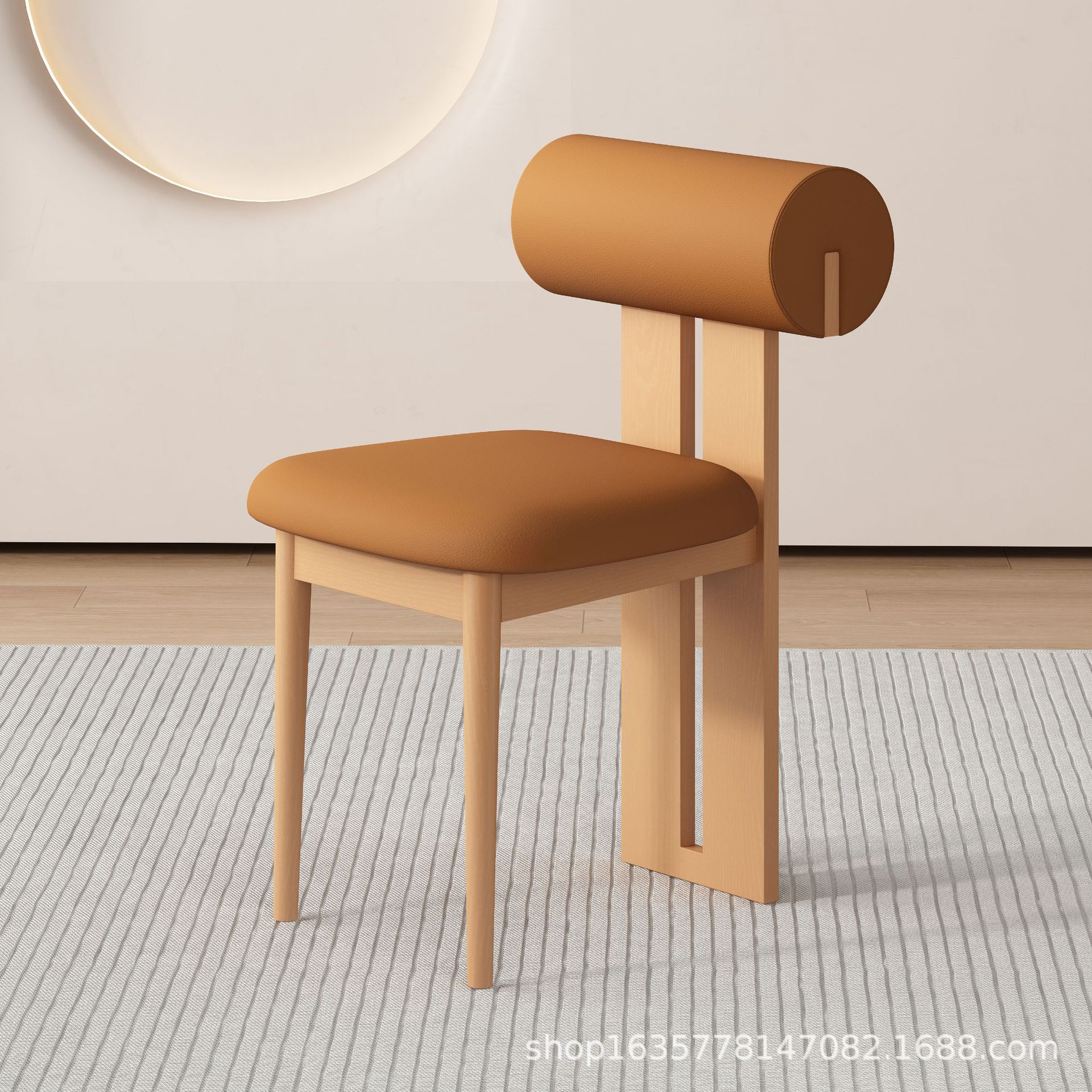 Silla de comedor de madera maciza medieval francesa retro silla de respaldo doméstica diseñador nórdico silla de hipopótamo casual fábrica de origen