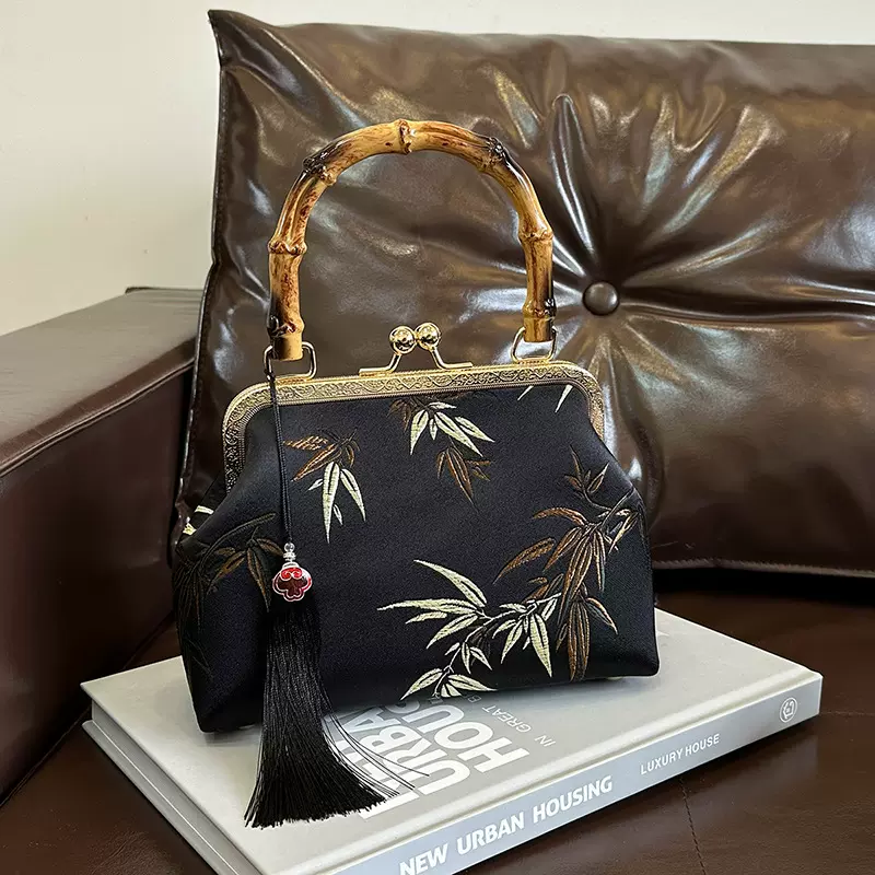 西太后国风旗袍晚宴包2025秋冬新款优雅手提包单肩斜跨包包女bags