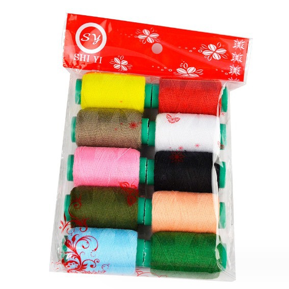 Pin casero gran rollo de poliéster mano aguja aguja caja de aguja especial no se repiten 10 hilos de color al por mayor