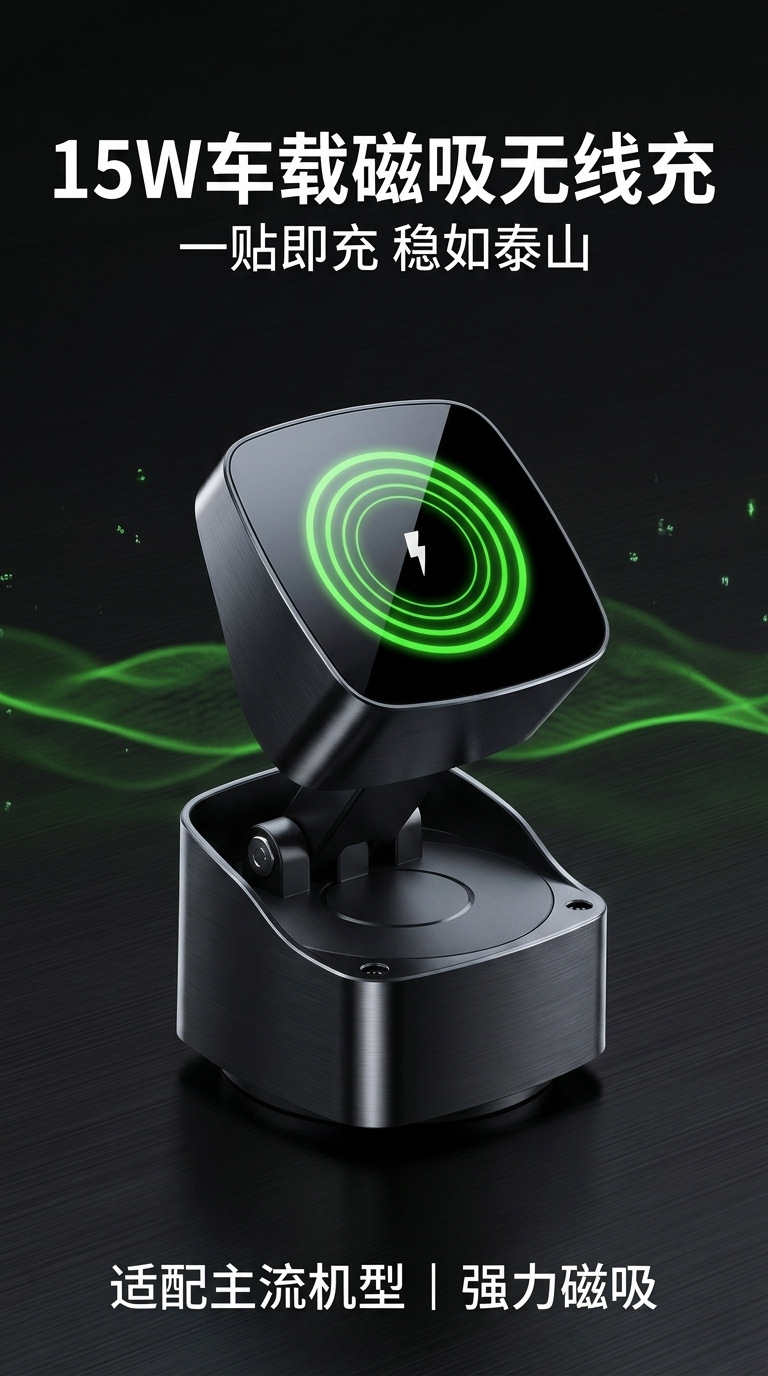 Suction Cup Type Magnetic Car Mount for Vehicle Interior, Magnetic Car Accessories, Magnetic Navigation Support, Car Phone Holder